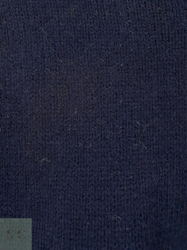 Suéter Deportivo en Pura Lana Virgen Azul Marino Talla S 4
