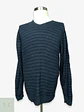 Suéter de Punto Listado con Cuello en V en Azul Marino TEX Talla LXL - Miniatura 1