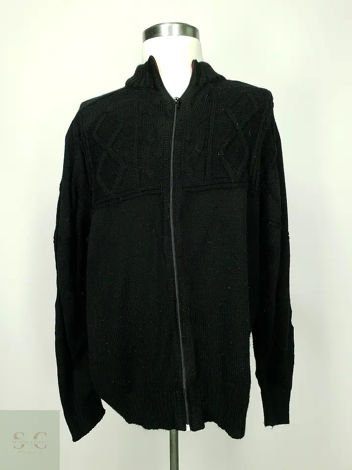 Cárdigan Tejido con Cierre en Negro INFINITY Man Talla XXL 2