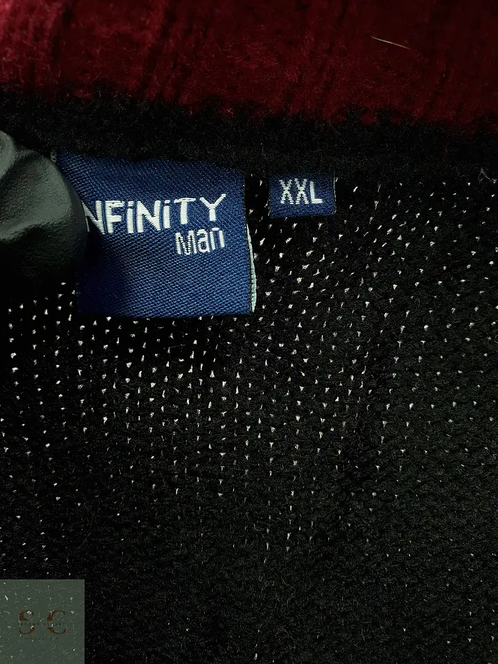 Cárdigan Tejido con Cierre en Negro INFINITY Man Talla XXL 3