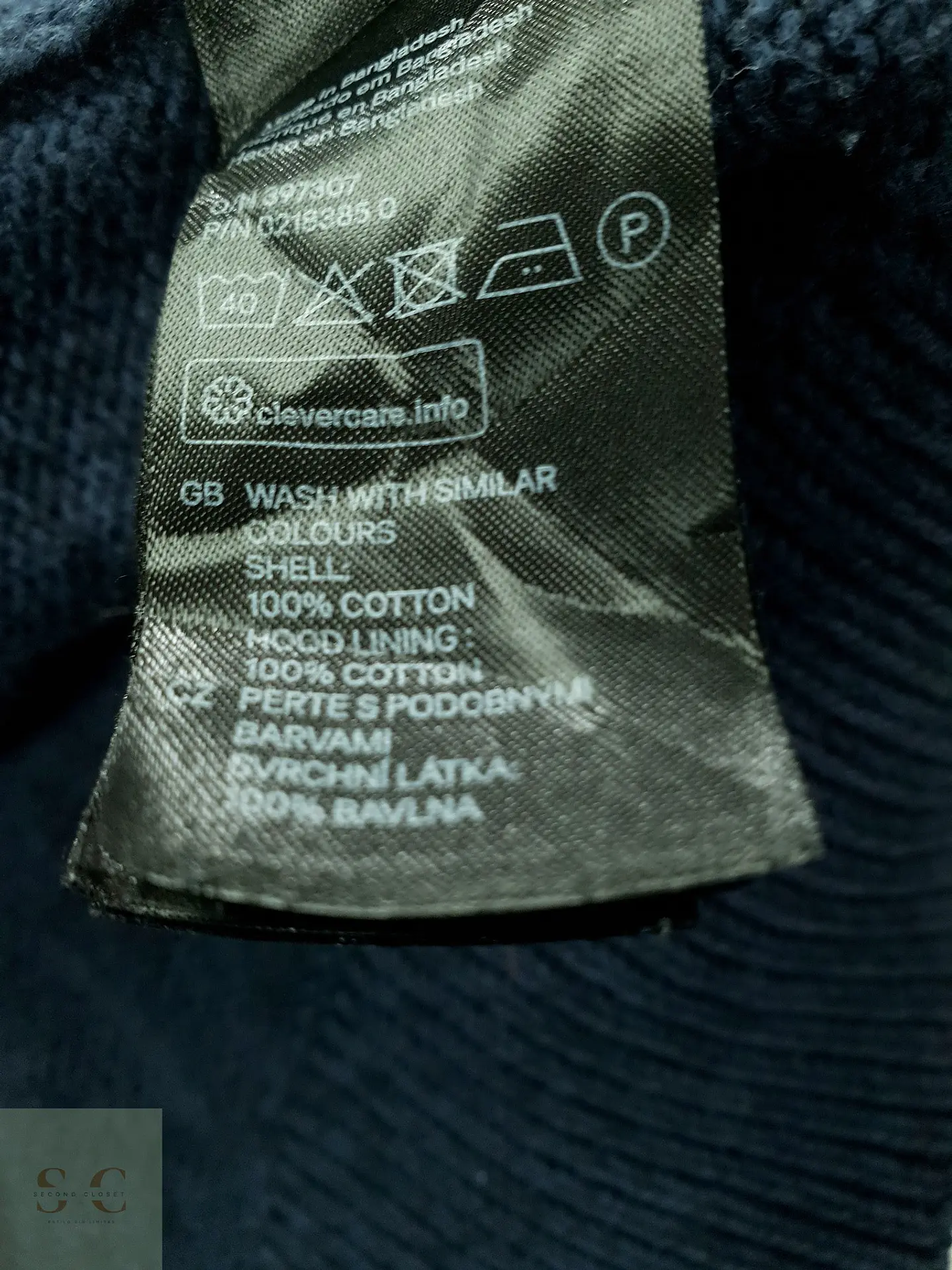 Cárdigan Tejido con Capucha en Azul Marino L.O.G.G. Label of Graded Goods Talla M 4