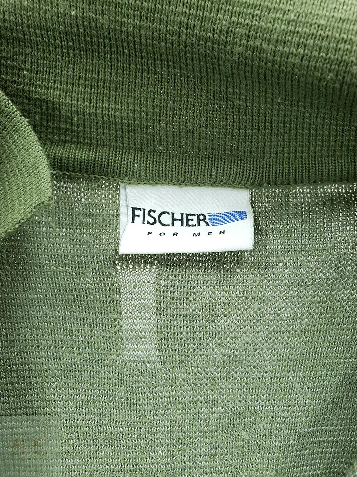 Sweater Polo de Punto Fino con Bolsillo en Verde Olivo Fischer for Men Talla ML 3
