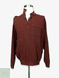 Sweater Texturizado con Cuello Polo y Medio Cierre en Rojo Burdeos Kitaro Men Talla XXL - Miniatura 1