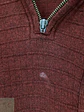 Sweater Texturizado con Cuello Polo y Medio Cierre en Rojo Burdeos Kitaro Men Talla XXL - Miniatura 4