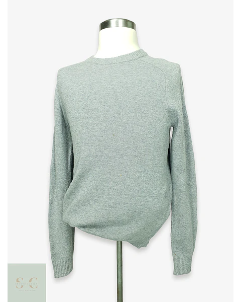 Suéter de Punto Cuello Redondo en Gris Melange Selected Homme Talla M