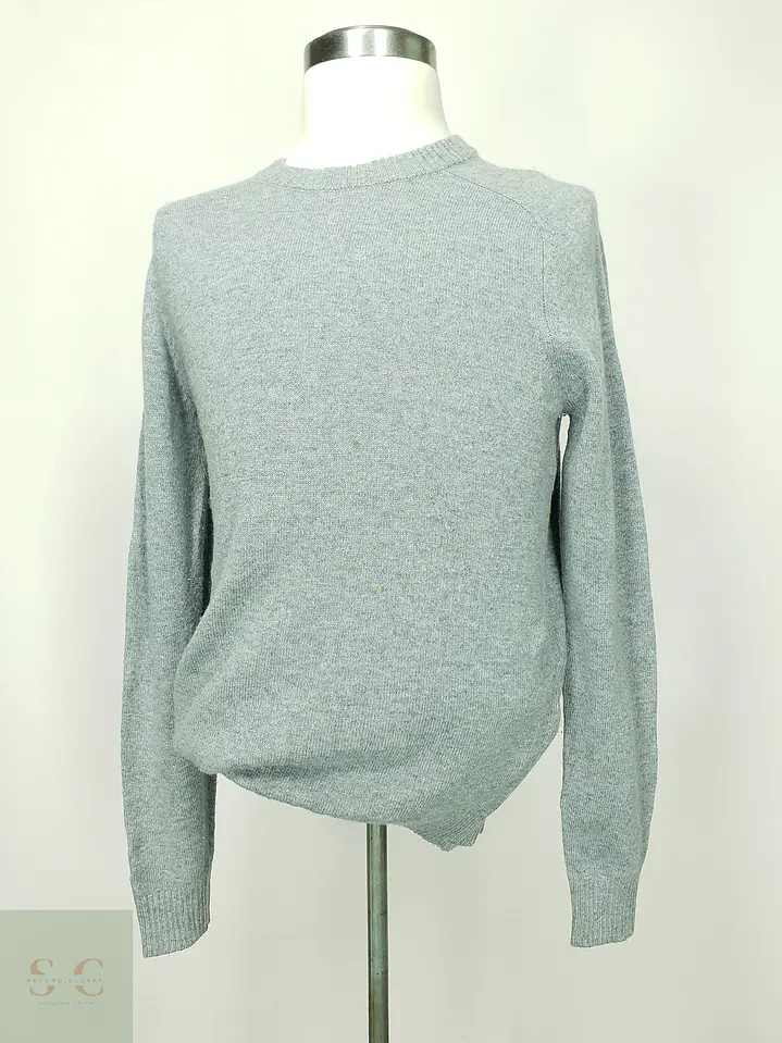 Suéter de Punto Cuello Redondo en Gris Melange Selected Homme Talla M 2
