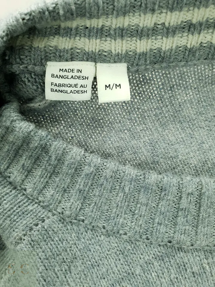 Suéter de Punto Cuello Redondo en Gris Melange Selected Homme Talla M 3