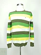 Jersey de Punto Fino a Franjas en Verde Oliva y Amarillo Hurley Talla L - Miniatura 2