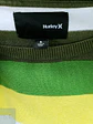 Jersey de Punto Fino a Franjas en Verde Oliva y Amarillo Hurley Talla L - Miniatura 3