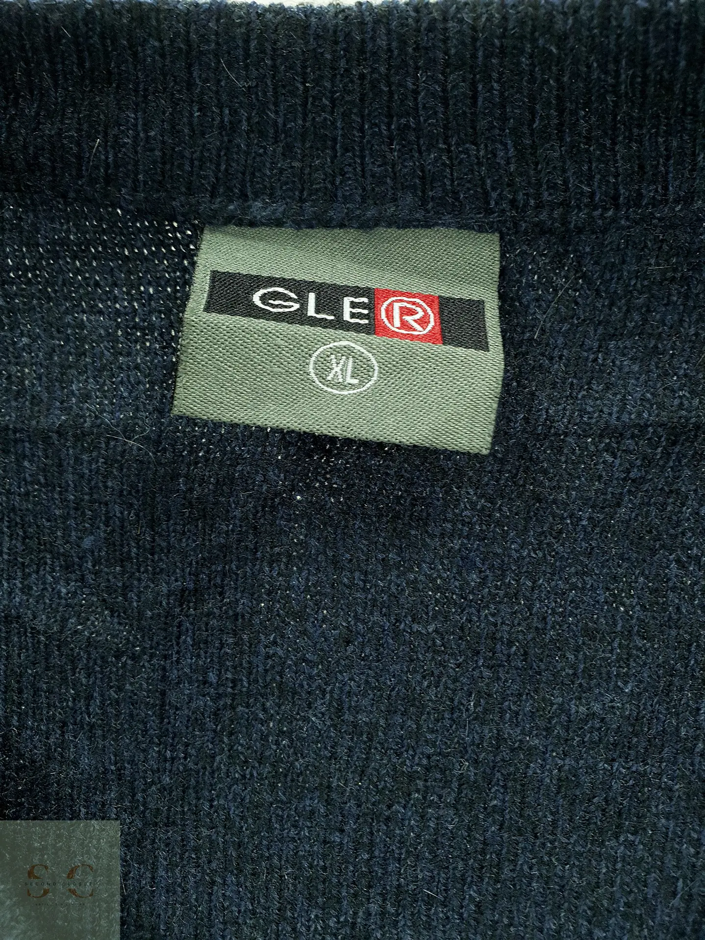 Chaleco Tejido sin Mangas con Cuello en V en Azul Marino GLER Talla LXL 3