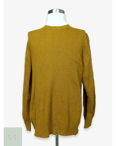 Suéter de Punto Cuello Redondo en Ocre H&M Talla L