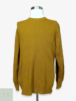 Suéter de Punto Cuello Redondo en Ocre H&M Talla L