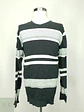 Suéter de Punto con Cuello en V a Rayas en Gris Antracita Smog Talla LXL - Miniatura 2