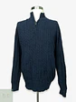 Suéter de Punto Trenzado con Medio Cierre en Azul Marino Identic Man Talla XL - Miniatura 1