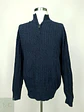 Suéter de Punto Trenzado con Medio Cierre en Azul Marino Identic Man Talla XL - Miniatura 2