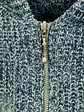 Cárdigan de Punto Grueso con Capucha en Azul Jaspeado Talla XL - Miniatura 3