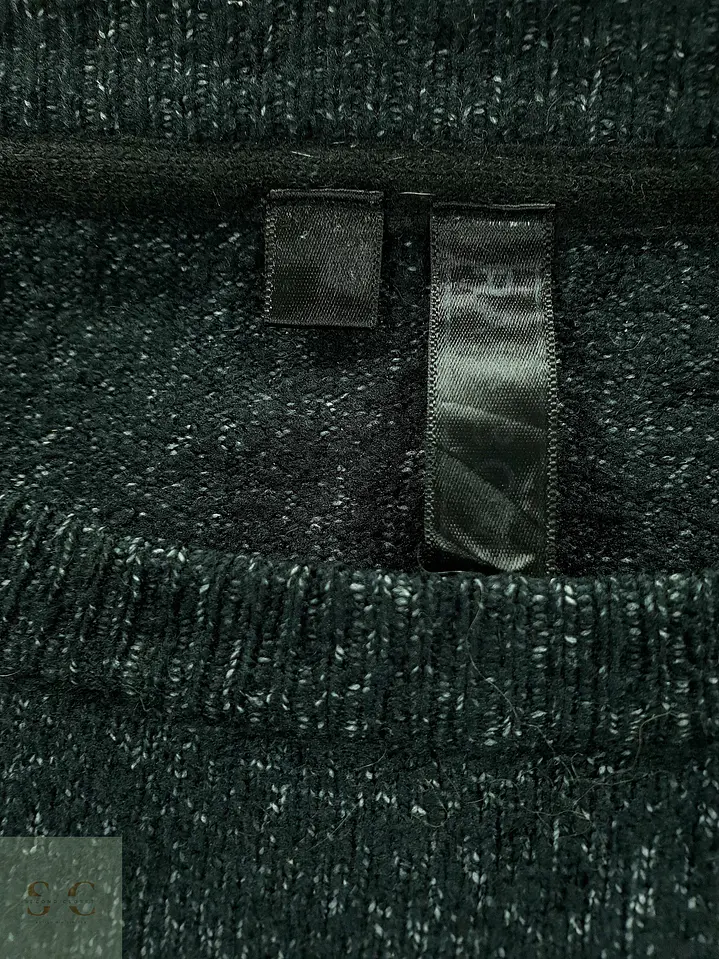 Suéter de Punto Melange con Bordado en Gris Antracita Talla L 3