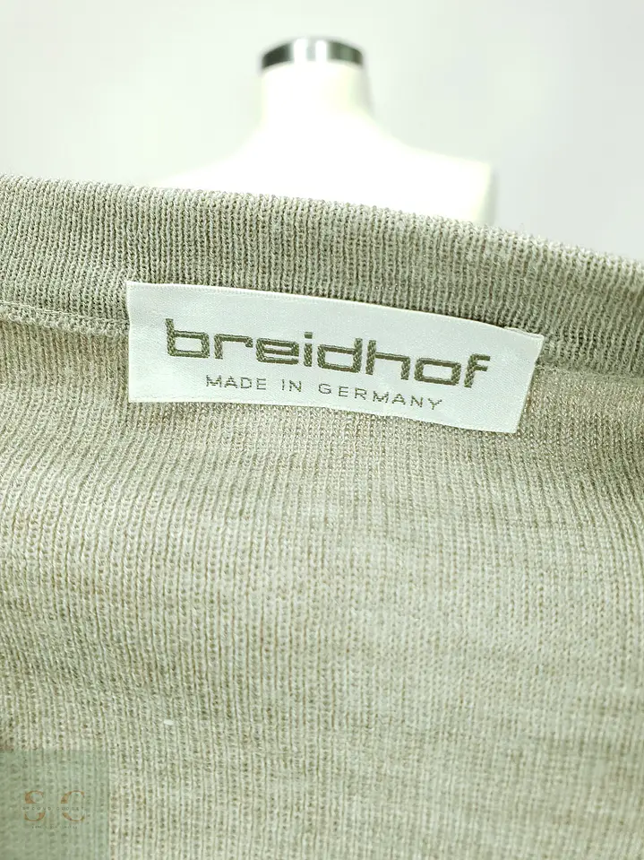 Chaleco Tejido sin Mangas Cuello V en Beige Arena Breidhof Talla LXL 3