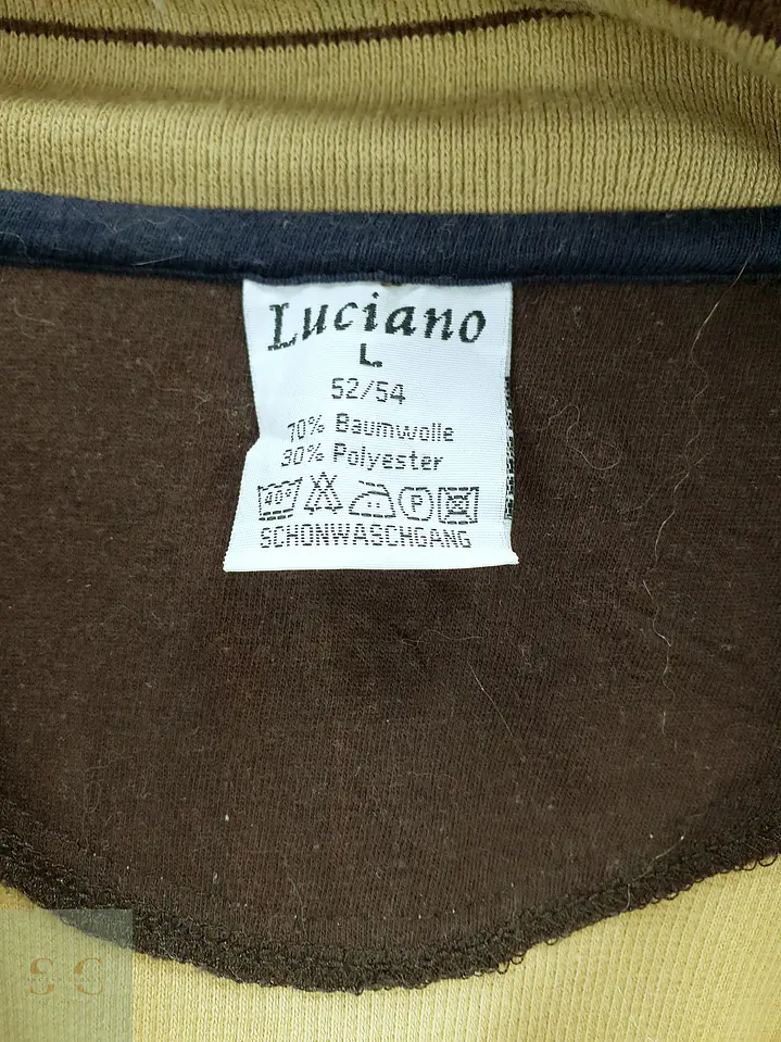 Sweater de Punto Acanalado con Medio Cierre en Beige Arena Luciano Talla LXL 3