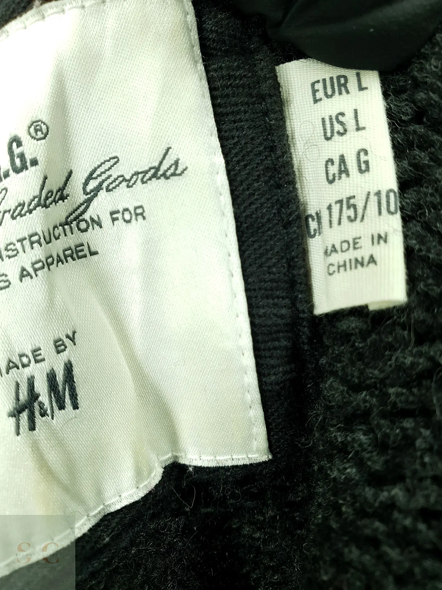 Suéter de Punto Trenzado con Cuello Cruzado en Gris Antracita L.O.G.G. by H&M Talla S 4
