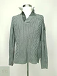 Suéter de Punto Trenzado con Cuello Alto Botonado en Gris Melange s.Oliver Talla ML - Miniatura 2