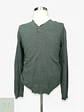 Suéter de Punto Fino Henley en Gris Melange For Friends Talla L - Miniatura 1
