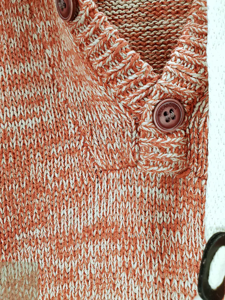 Suéter de Punto Grueso con Capucha en Terracota Jaspeado Billabong Talla LXL 4