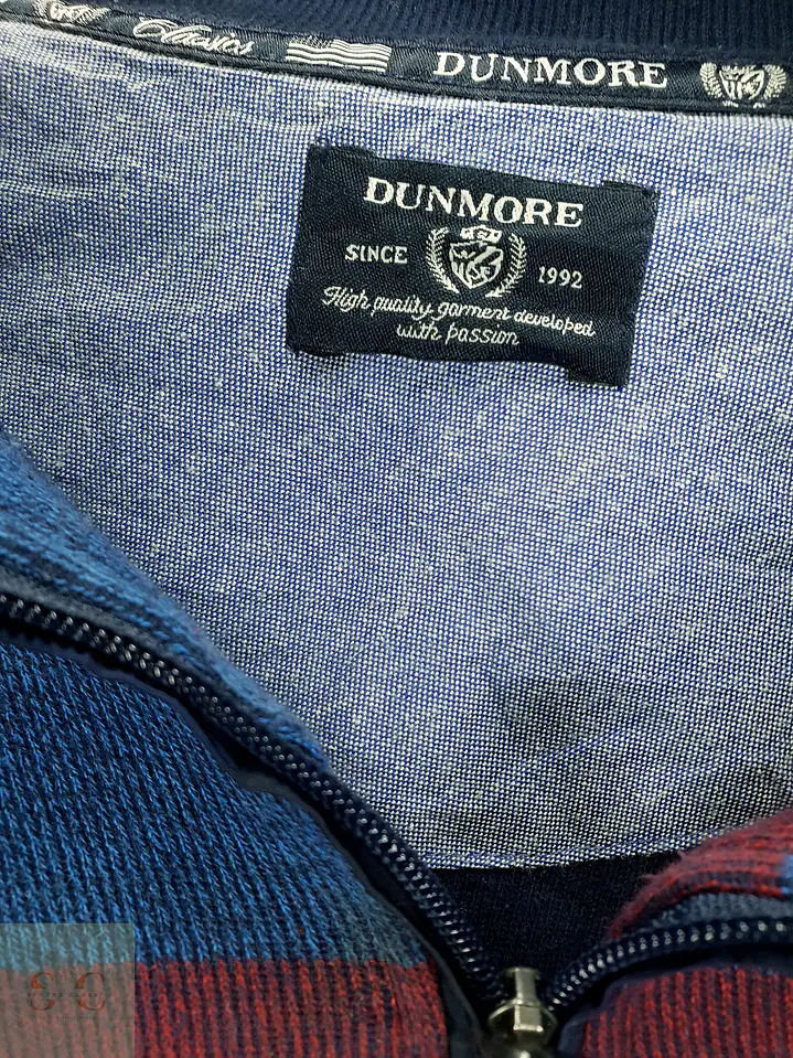 Sweater de Punto a Rayas con Medio Cierre en Rojo Burdeos y Azul Dunmore Talla L 3