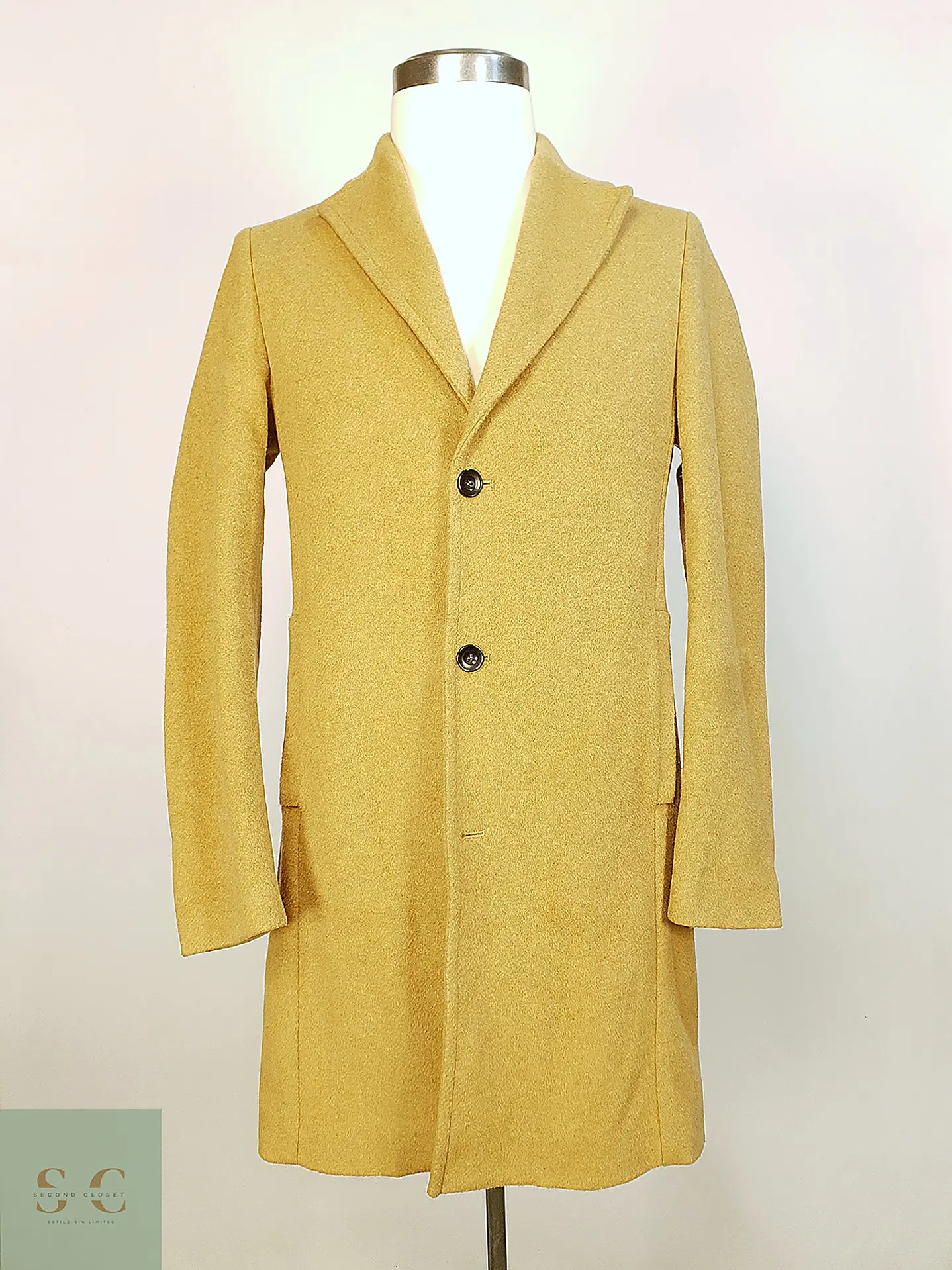 Abrigo Camel Japonés Sisley Lana Talla SM 2