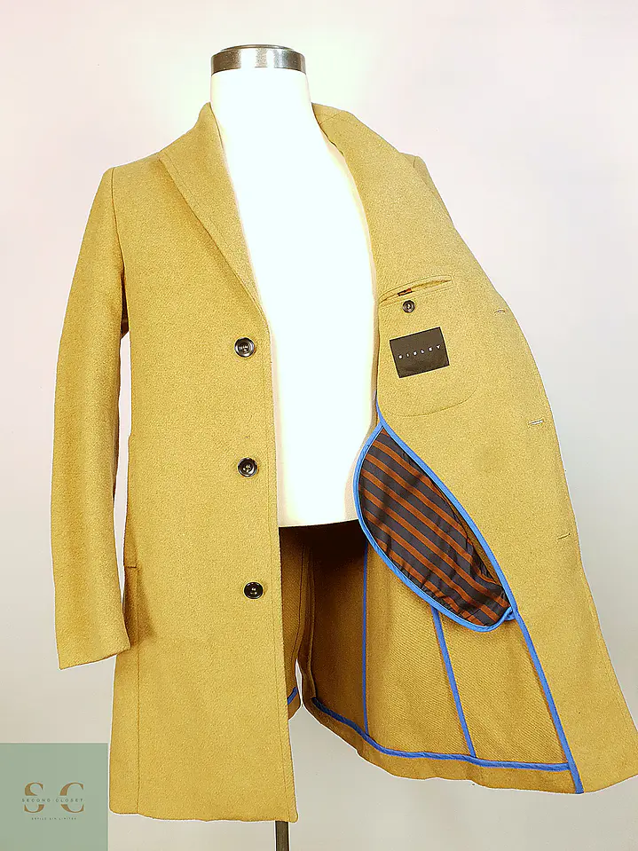 Abrigo Camel Japonés Sisley Lana Talla SM 3