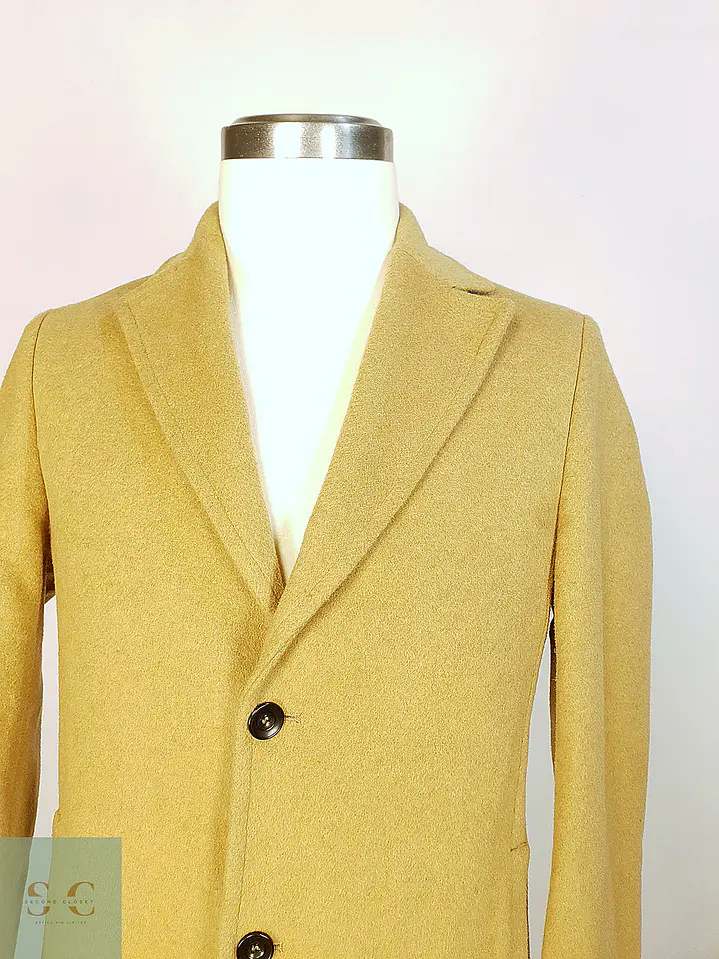 Abrigo Camel Japonés Sisley Lana Talla SM 4