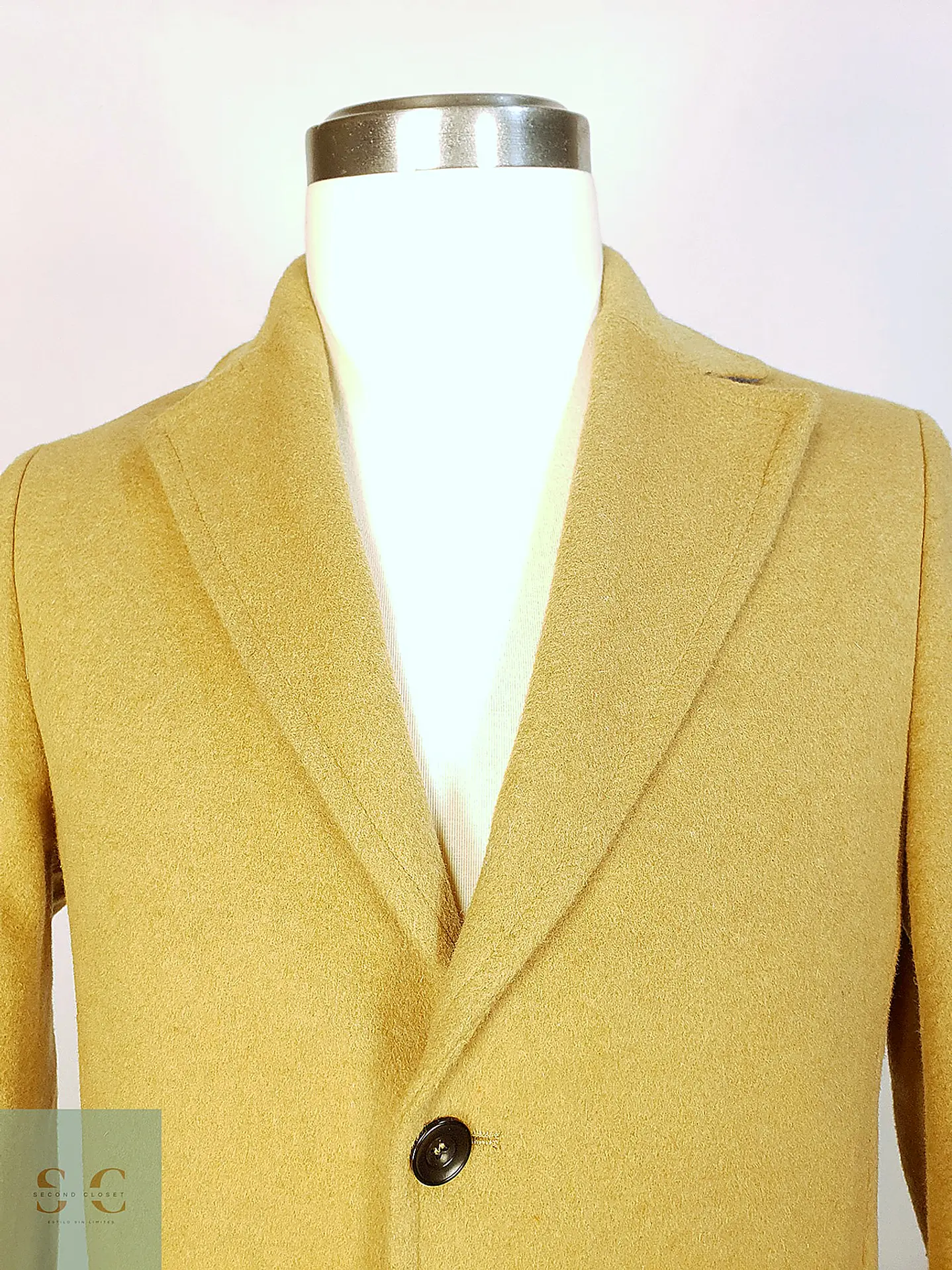 Abrigo Camel Japonés Sisley Lana Talla SM 5
