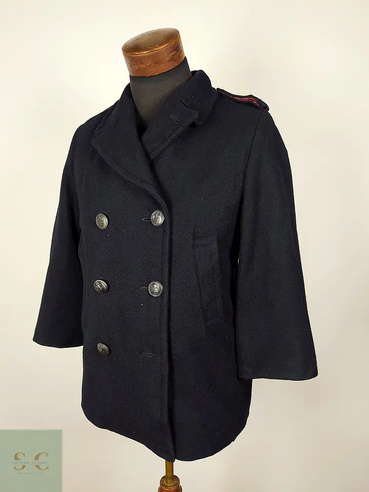 Abrigo marinero lana vintage Stratojac USA Talla S 3