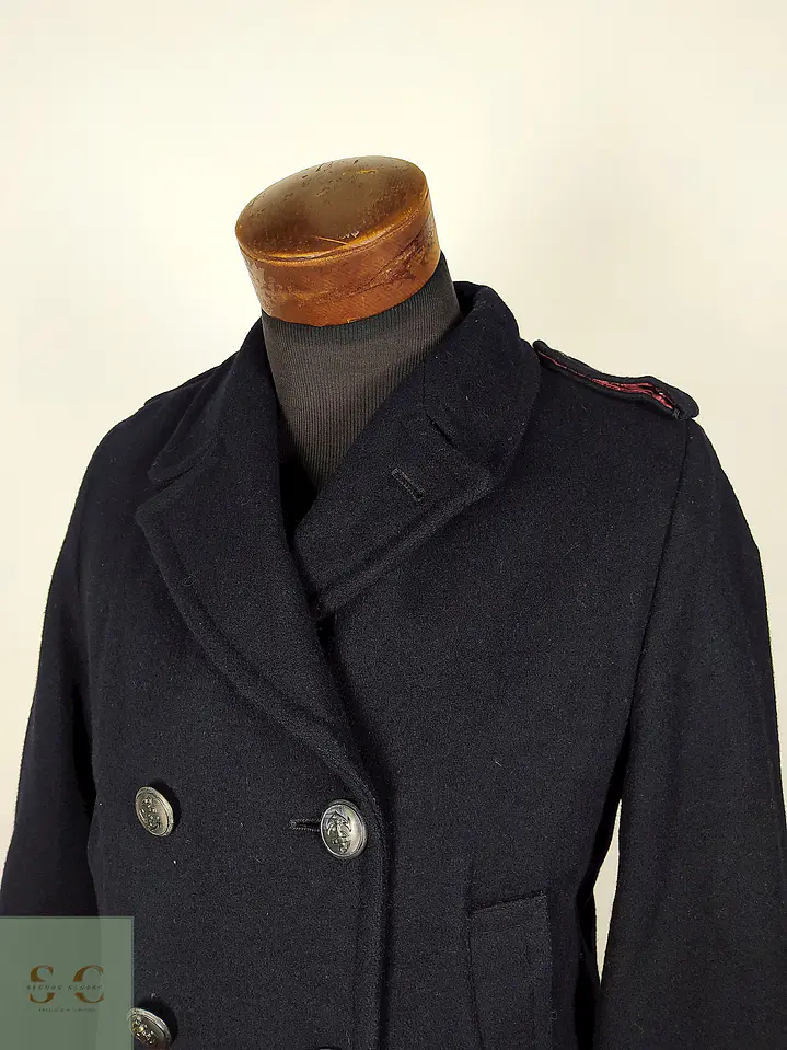 Abrigo marinero lana vintage Stratojac USA Talla S 4