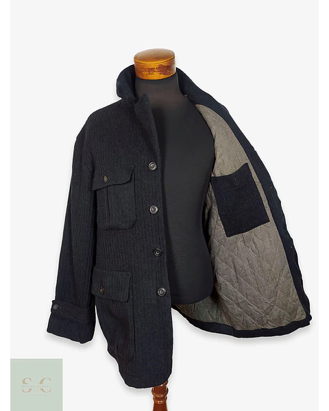 Abrigo chaqueton lana Talla XL REQUESTED PLOMO 