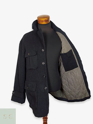 Abrigo chaqueton lana Talla XL REQUESTED PLOMO 