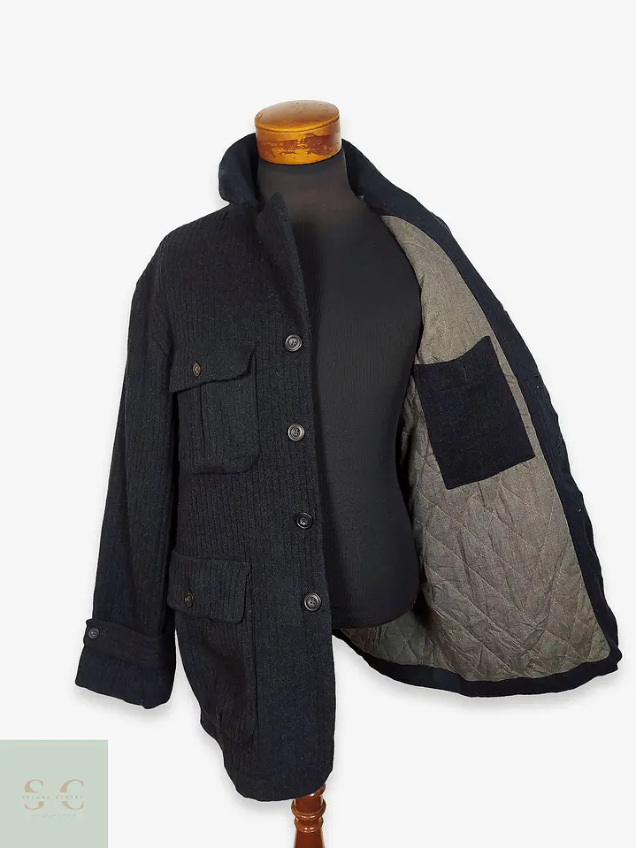 Abrigo chaqueton lana Talla XL REQUESTED PLOMO  1