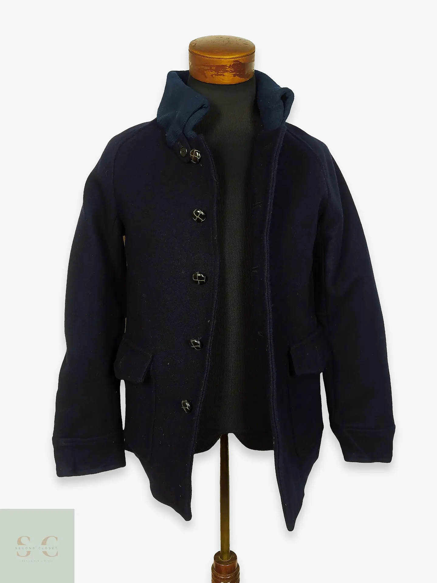 Abrigo Japonés lana azul Talla XS URBAN RESEARCH 1