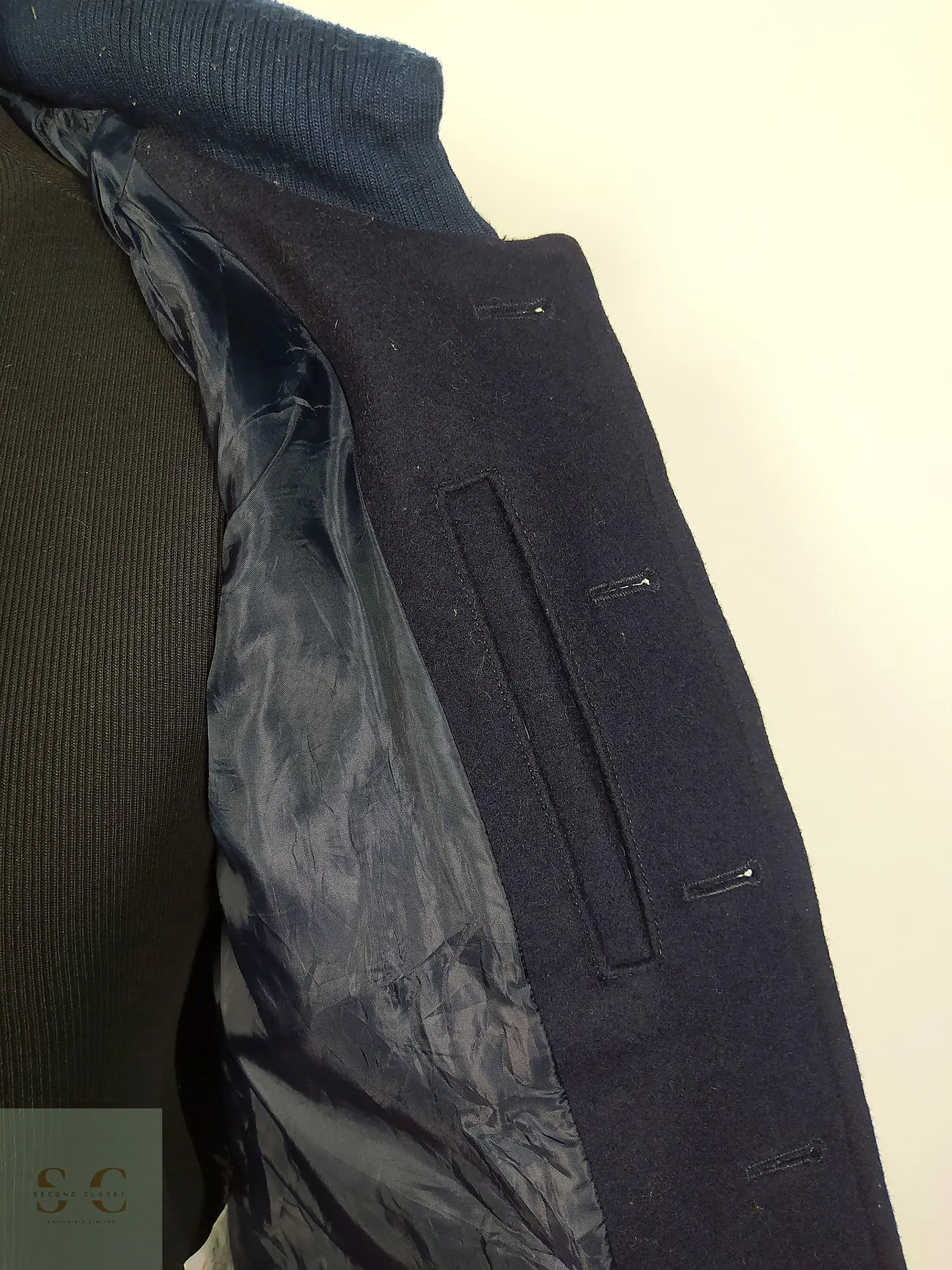Abrigo Japonés lana azul Talla XS URBAN RESEARCH 7