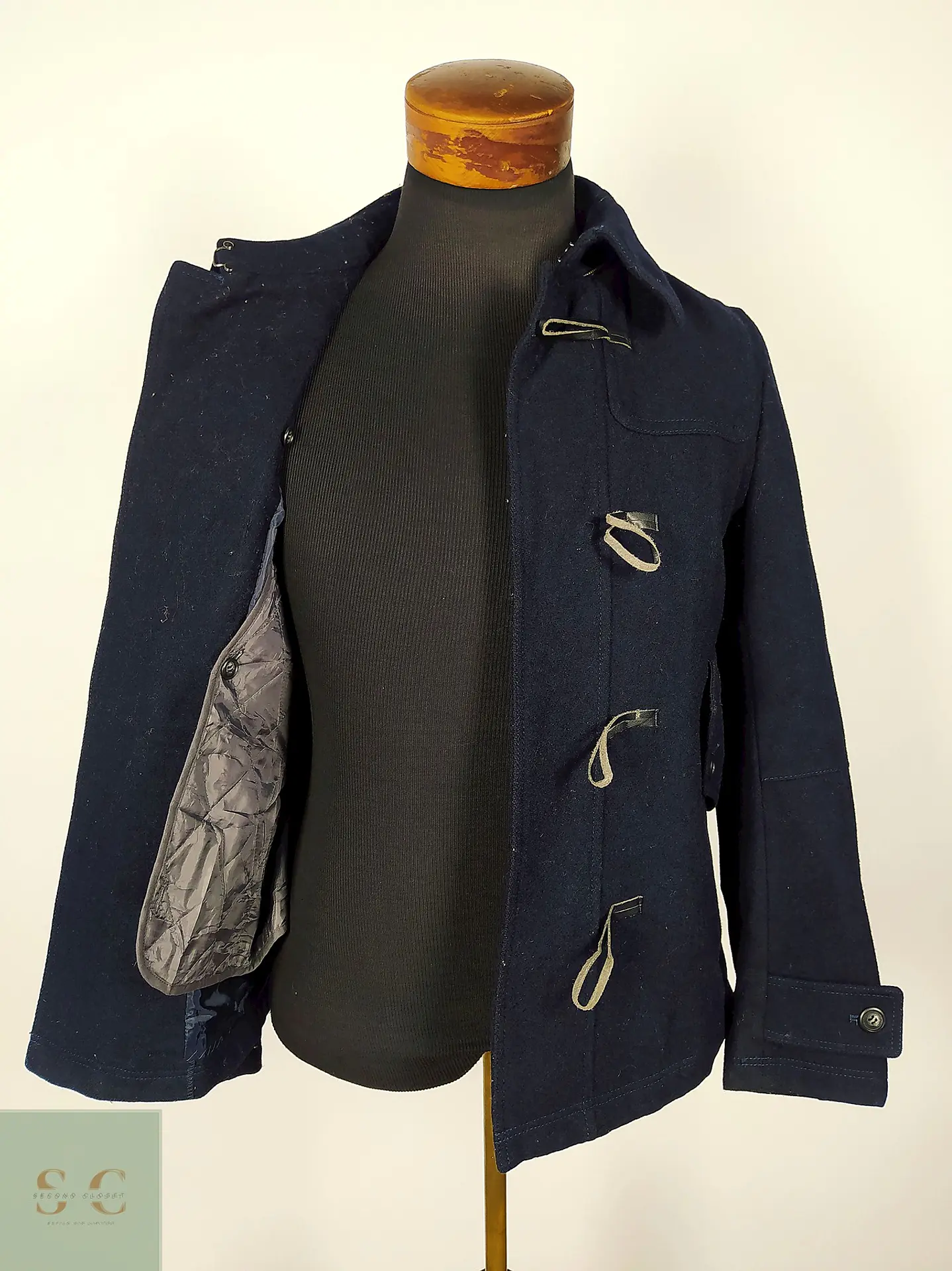 Abrigo Japonés lana montgomery azul Talla XS/S Men´s Melrose 4