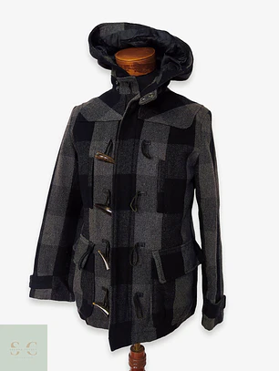 Abrigo Montgomery lana ABX Plomo y Negro Talla S