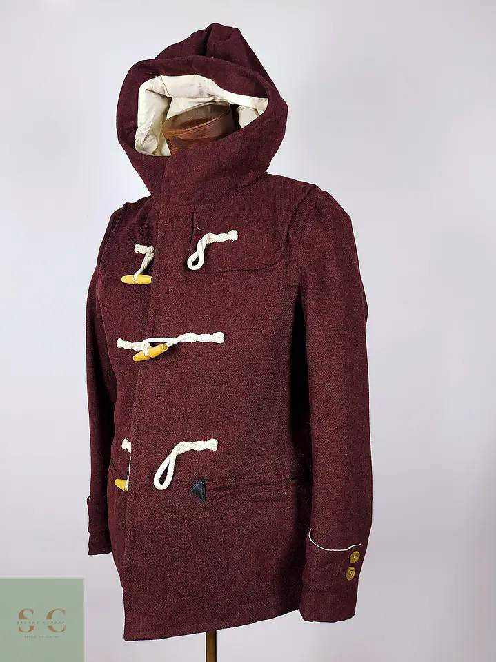 Abrigo Japonés Montgomery lana burdeus Talla XS TK JAPAN  2