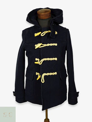 Abrigo Japonés Montgomery lana premium azul Talla S