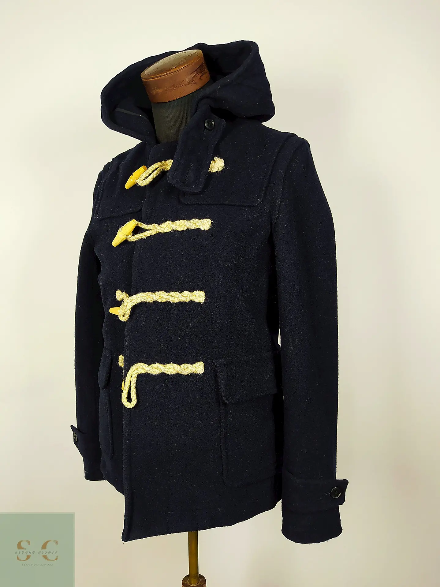 Abrigo Japonés Montgomery lana premium azul Talla S 3