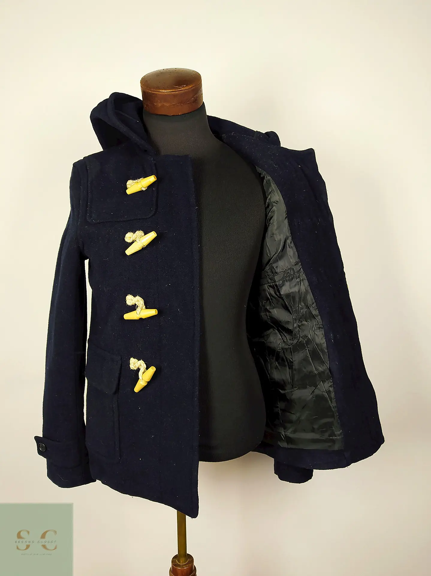 Abrigo Japonés Montgomery lana premium azul Talla S 5
