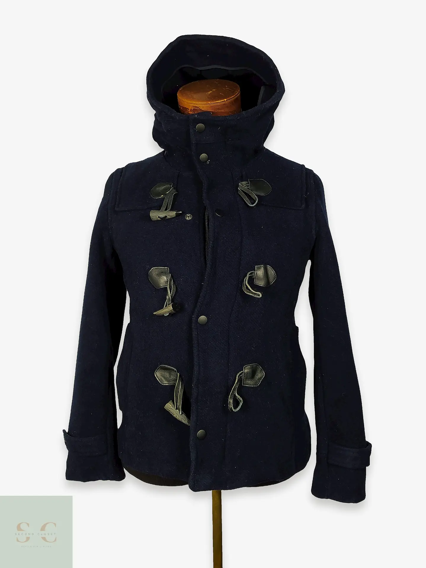 Abrigo Japonés Montgomery lana premium Azul TALLA XS Haré  1