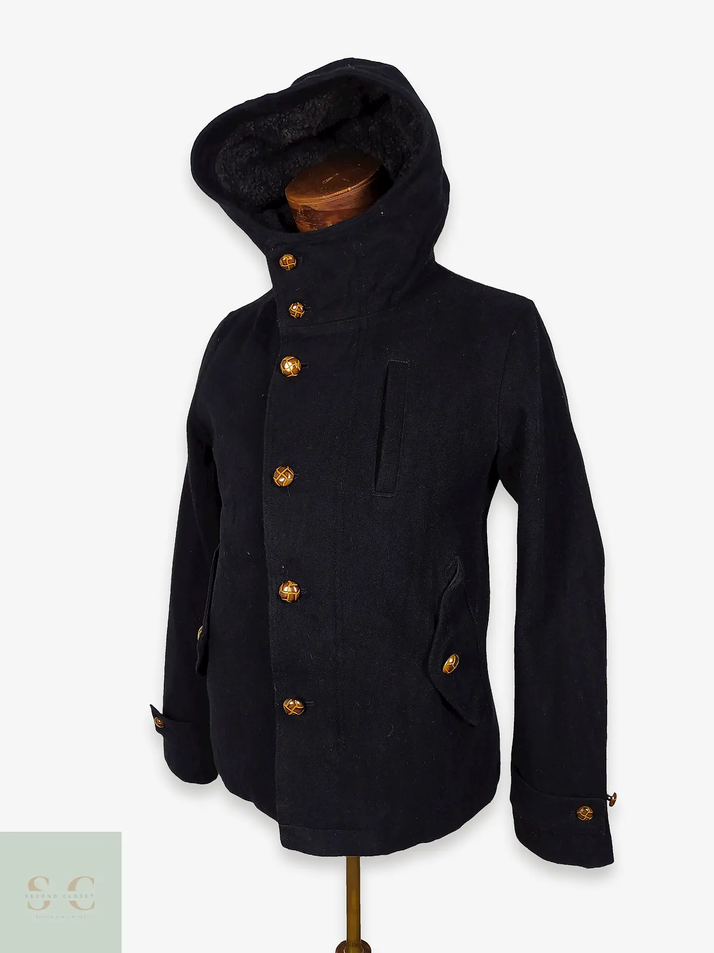 Abrigo Japonés lana premium negro Talla XS RAGEBLUE 1