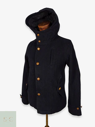 Abrigo Japonés lana premium negro Talla XS RAGEBLUE