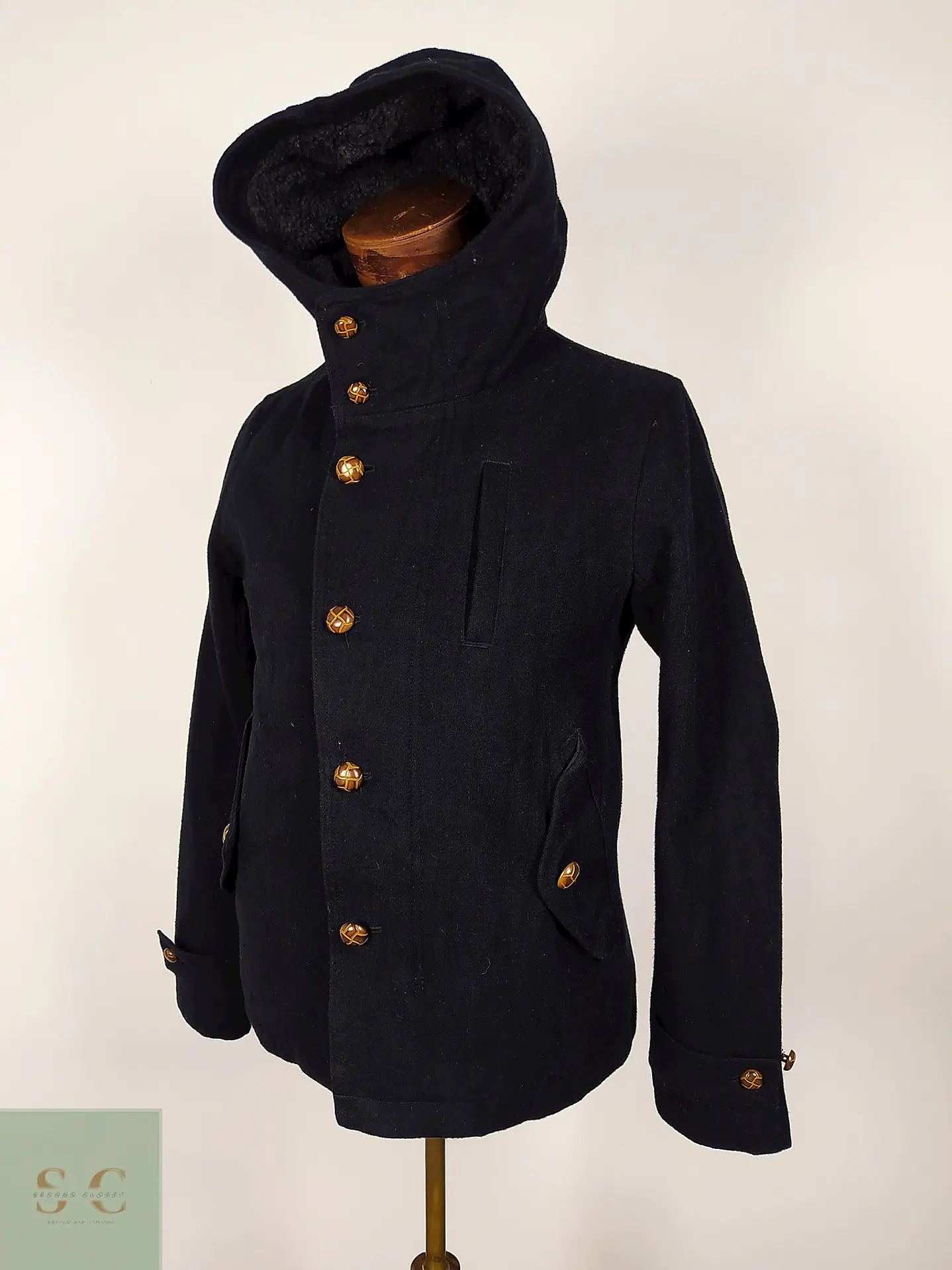 Abrigo Japonés lana premium negro Talla XS RAGEBLUE 2