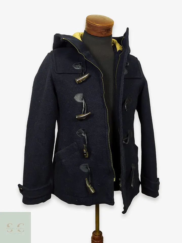 Abrigo montgomery lana premium azul TALLA S Slim fit  3